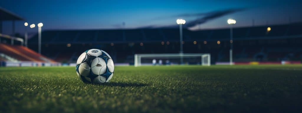 футболна топка на терена